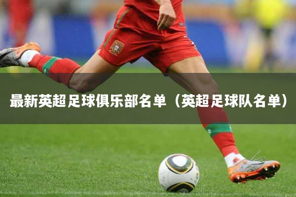 最新英超足球俱乐部名单（英超足球队名单）