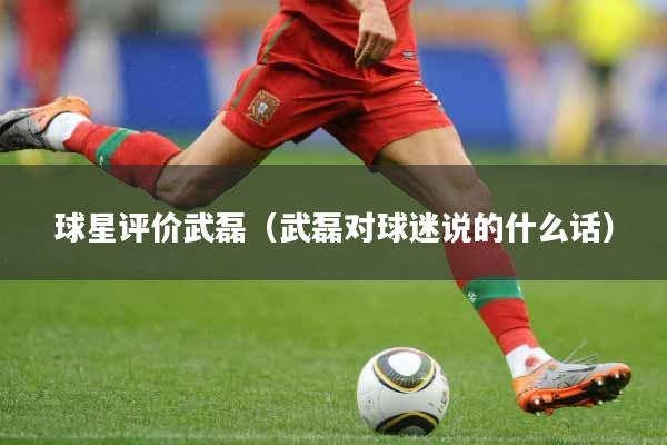 球星评价武磊（武磊对球迷说的什么话）