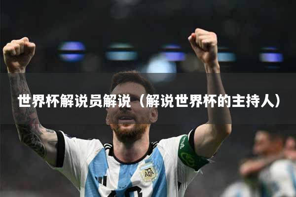 世界杯解说员解说（解说世界杯的主持人）