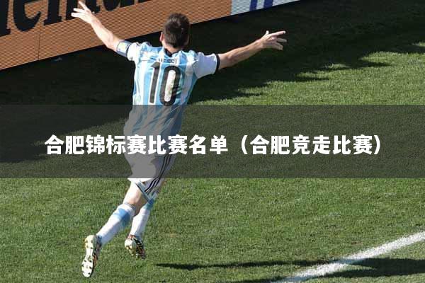 合肥锦标赛比赛名单（合肥竞走比赛）